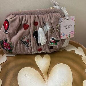 NEW RELEASE Handcrafted in India Just Married Beaded Shoulder Bag Purse